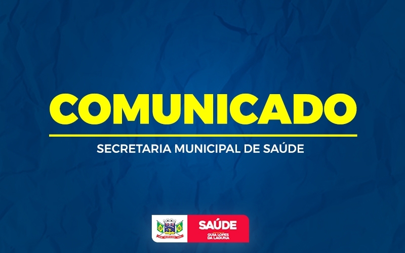 Atendimento hoje (03), nas UBS, Farmácia Básica e Secretaria de Saúde será até as 16 horas. Devido a Assembleia Geral